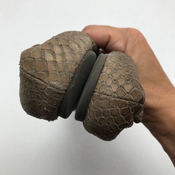 Tory Burch Women's Tan Snakeskin Reva Ballet Flat 6.5 - Picture 4 of 8